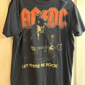 AC/DC Black and Orange Let There Be Rock Tee